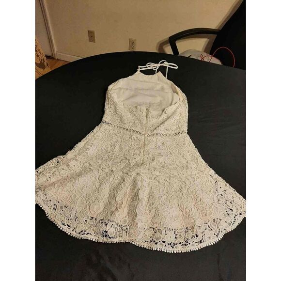 Small Karina Grimaldi Off White Lace Mini Dress  Christmas New Years Vacation - Picture 5 of 7